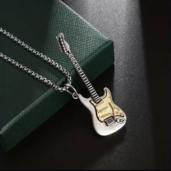Large Guitar Rocker Necklace #737 - Picture 5 of 12